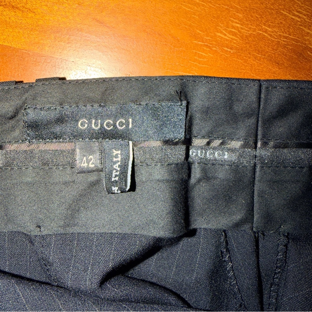 Gucci Black Pinstripe Trousers - Picture 3 of 16